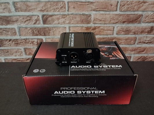 Fuente de PHANTOM Power 48V Profesional – Sistema de Audio
