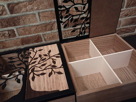 Pack 2 Cajas Organizadoras de Madera y Decorativas estilo Nórdico