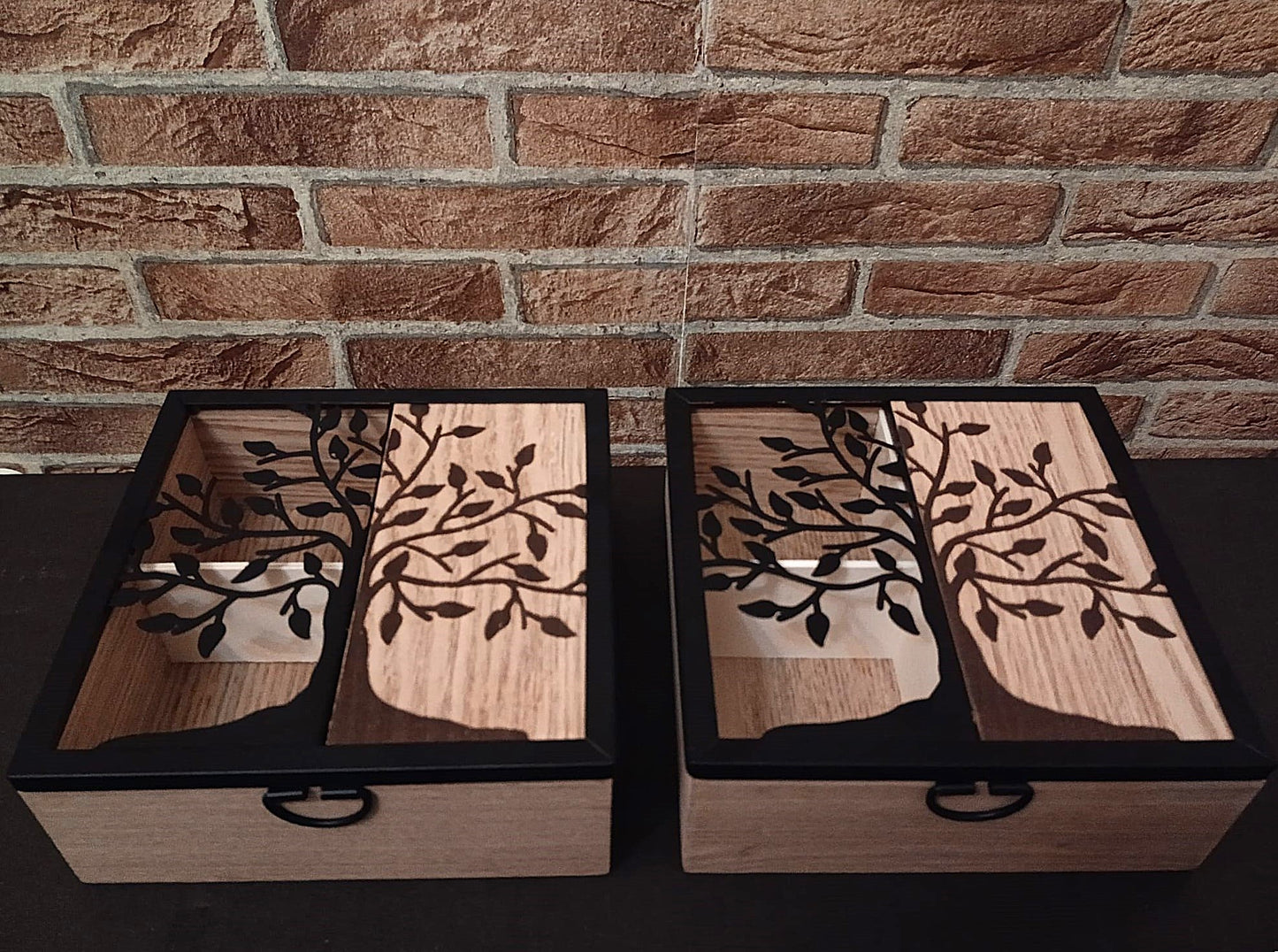 Pack 2 Cajas Organizadoras de Madera y Decorativas estilo Nórdico