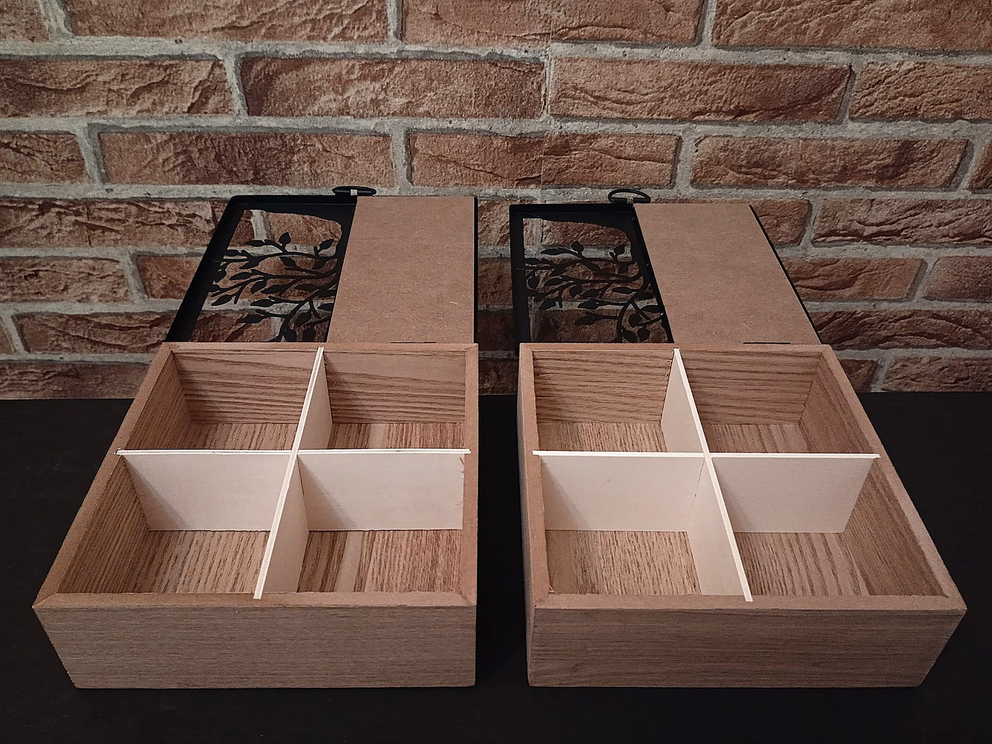 Pack 2 Cajas Organizadoras de Madera y Decorativas estilo Nórdico